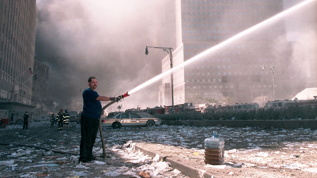 After the EPA's declaration that the air was safe, children were sent back to school blocks away from Ground Zero, while volunteers were still working to quench the flames.