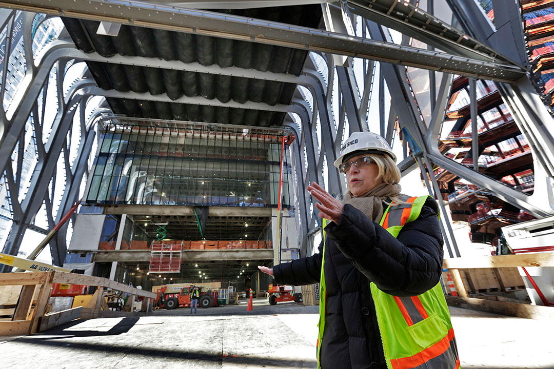 Laurie Beckelman, Associate Director of the Shed, describes ongoing Hudson Yard's construction.