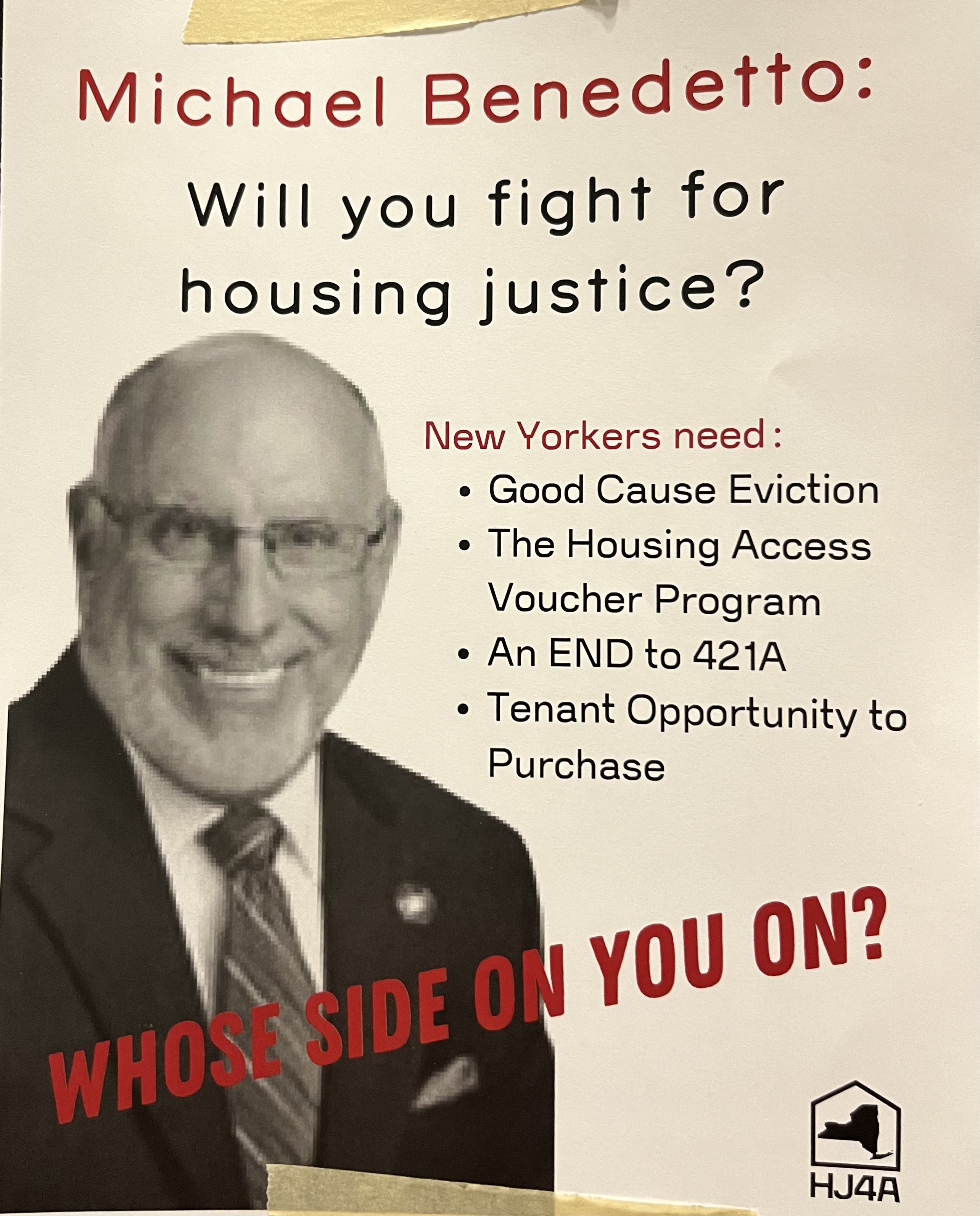 Housing justice flier