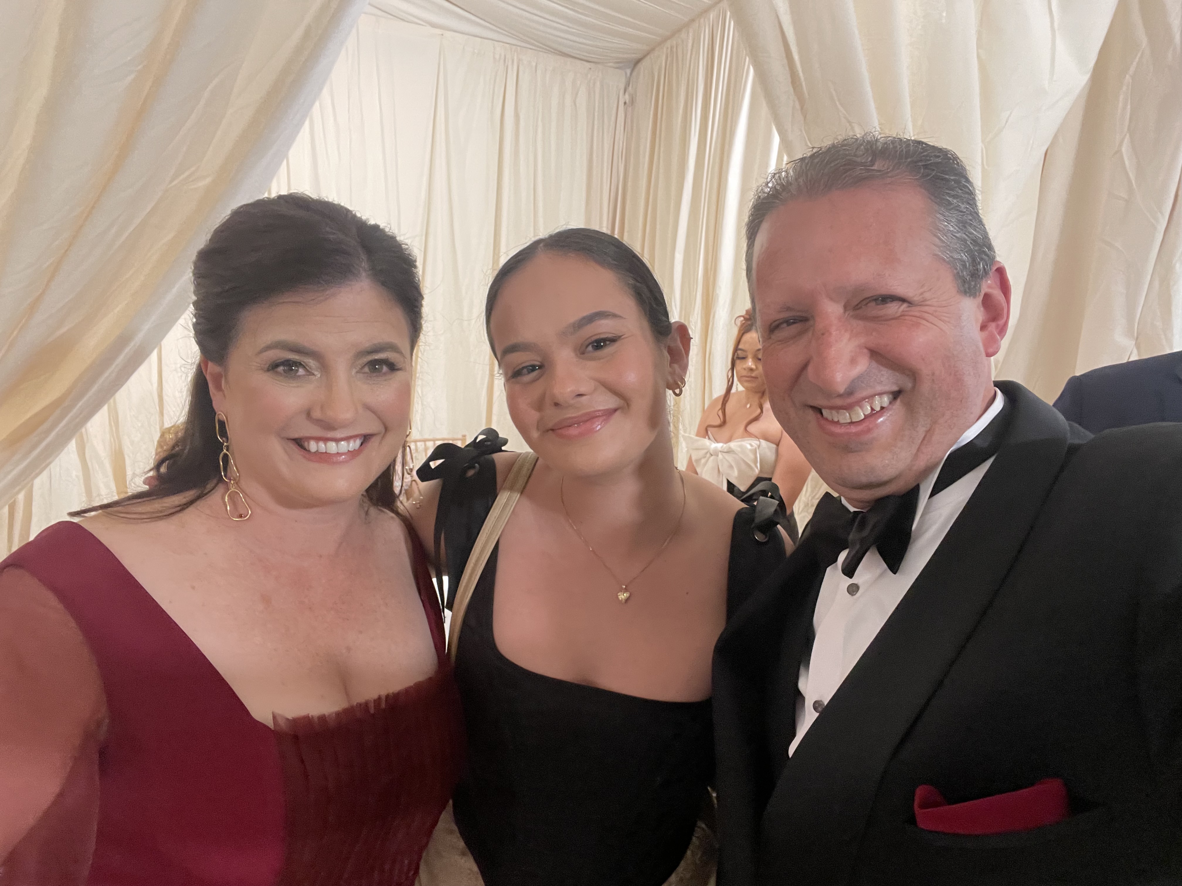 New York City Comptroller Brad Lander with his wife Meg Barnette and designer Isabel Yagerman.