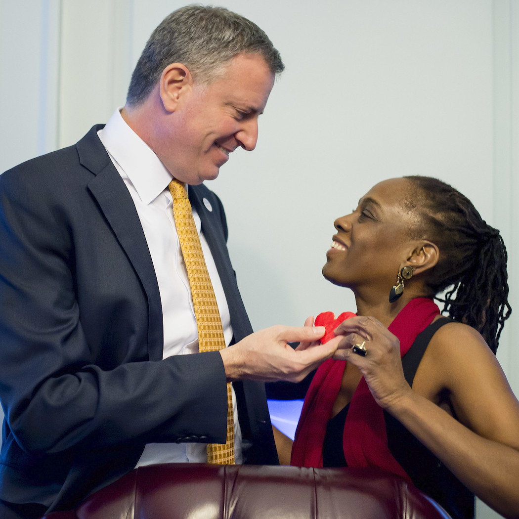 Bill de Blasio and Chirlane McCray.