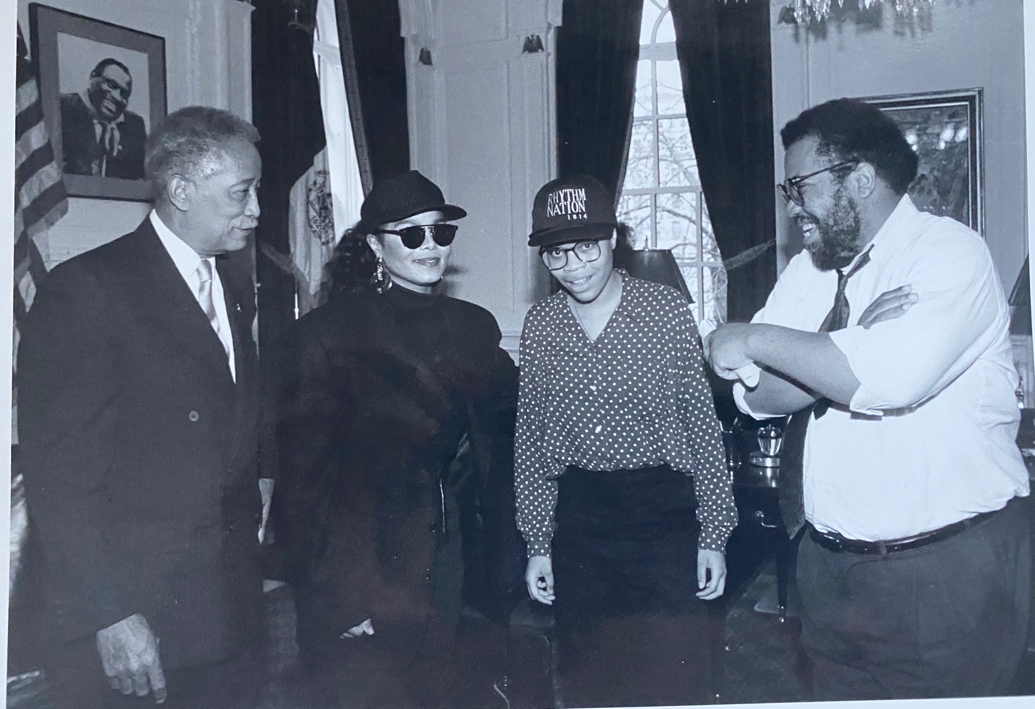 David Dinkins, Janet Jackson, Stacy Lynch and Bill Lynch.