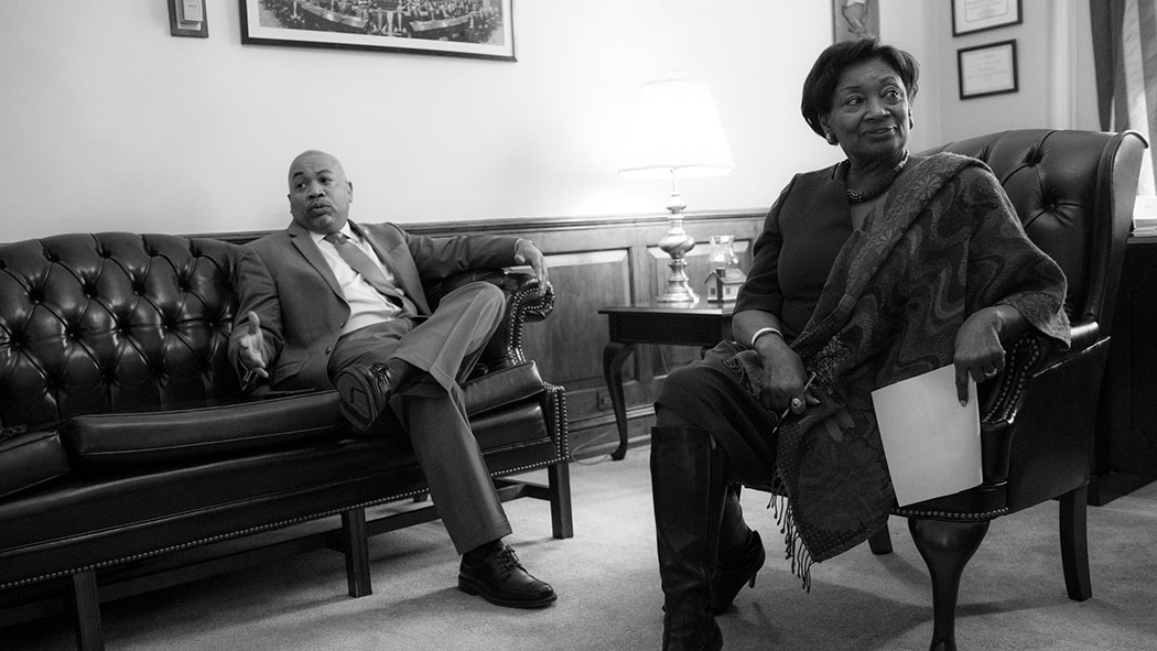 New York Assembly Speaker Carl E. Heastie and Senate Majority Leader Andrea Stewart-Cousins.