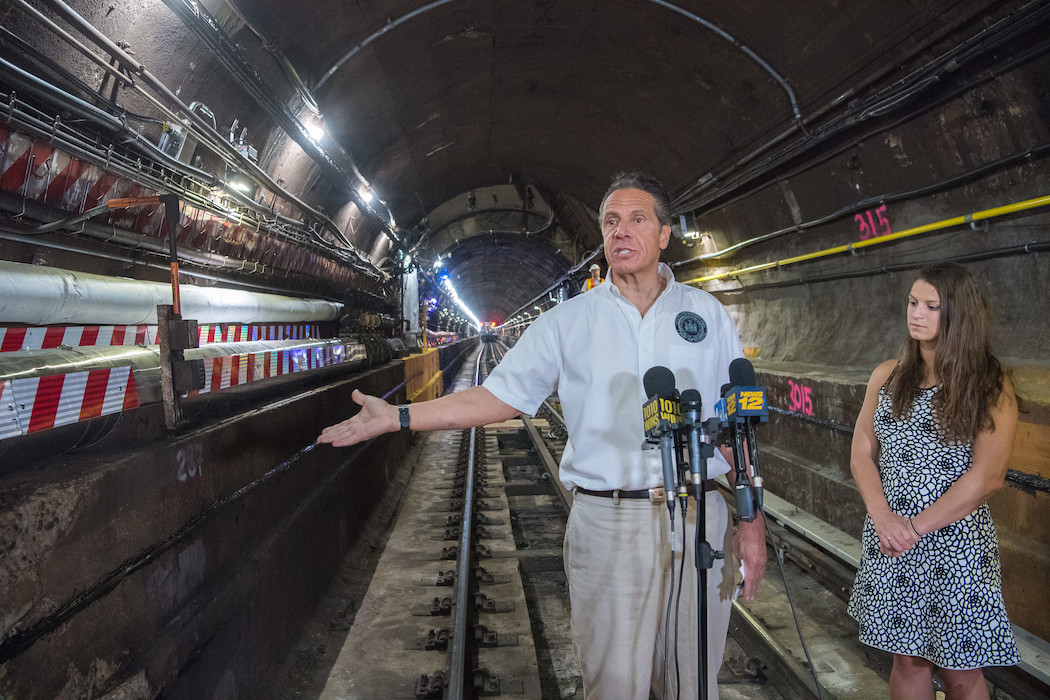 L Train Andy on the L tracks in September, 2019.