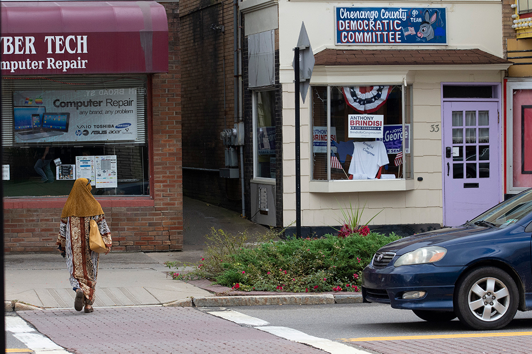 Democratic candidate Anthony Brindisi has field offices throughout the sprawling 22nd district, including in Norwich, a town on US12 highway.