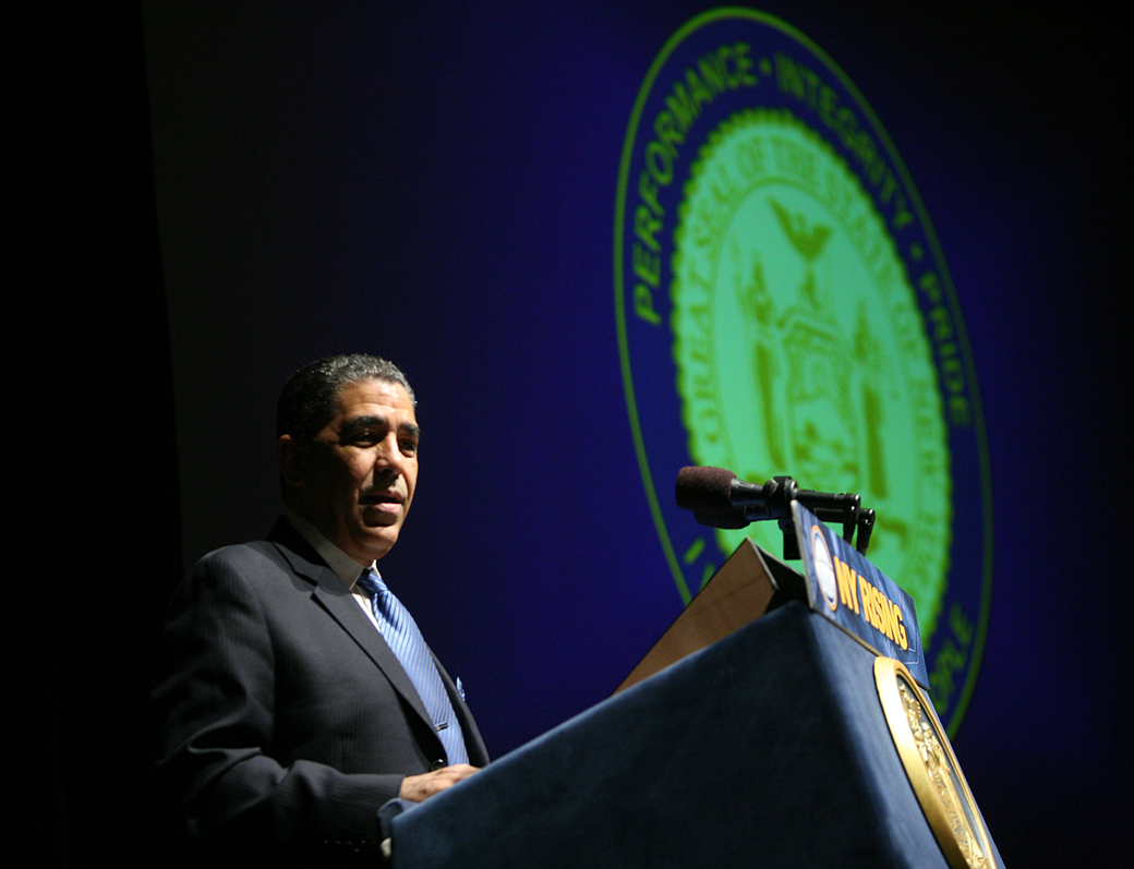 Rep. Adriano Espaillat speaks during New York Governor Andrew Cuomo's State of the State address in 2013 Rep. Adriano Espaillat speaks during New York Governor Andrew Cuomo's State of the State address in 2013