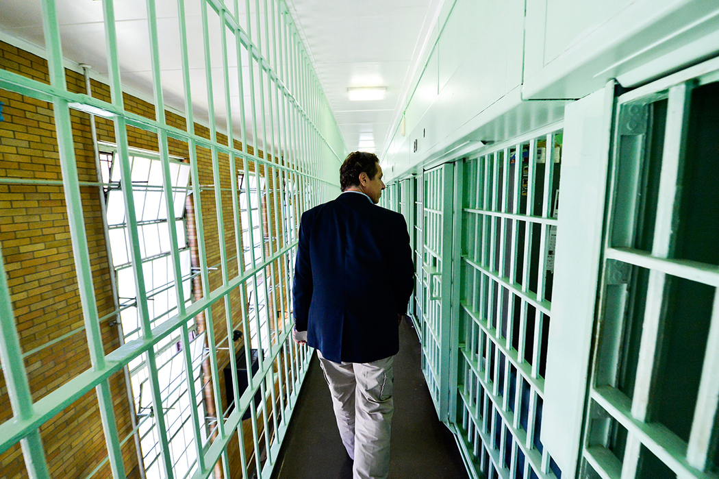 Governor Andrew Cuomo tours Clinton Correctional Facility in Dannemora. 