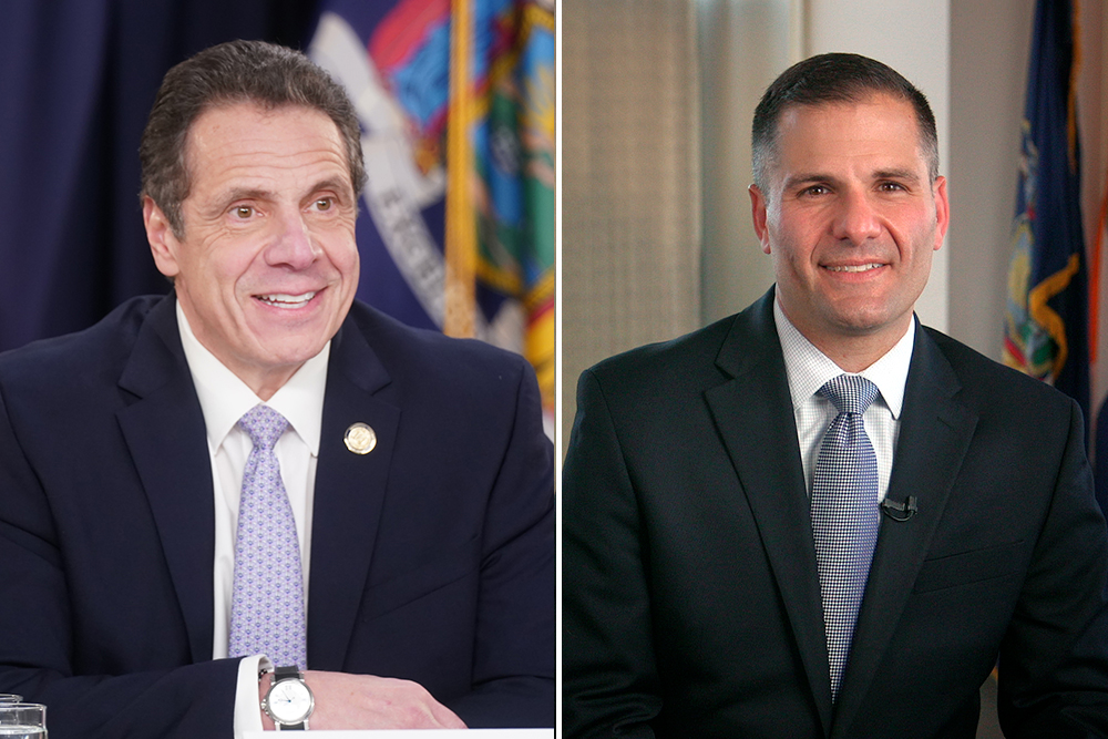 New York Gov. Andrew Cuomo and Dutchess County Executive Marc Molinaro