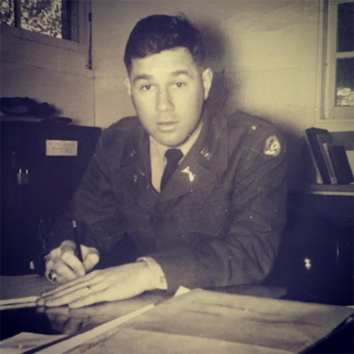 A young Bill Larkin serving in Japan after World War II.