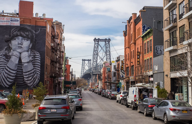 Williamsburg bridge Williamsburg Brooklyn mural