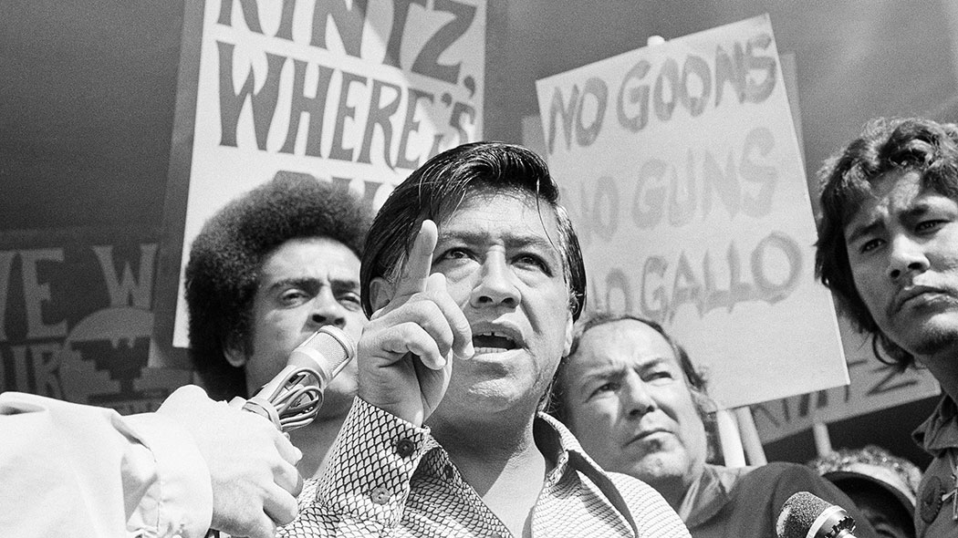Head of the United Farm Workers Union Cesar Chavez in 1975.
