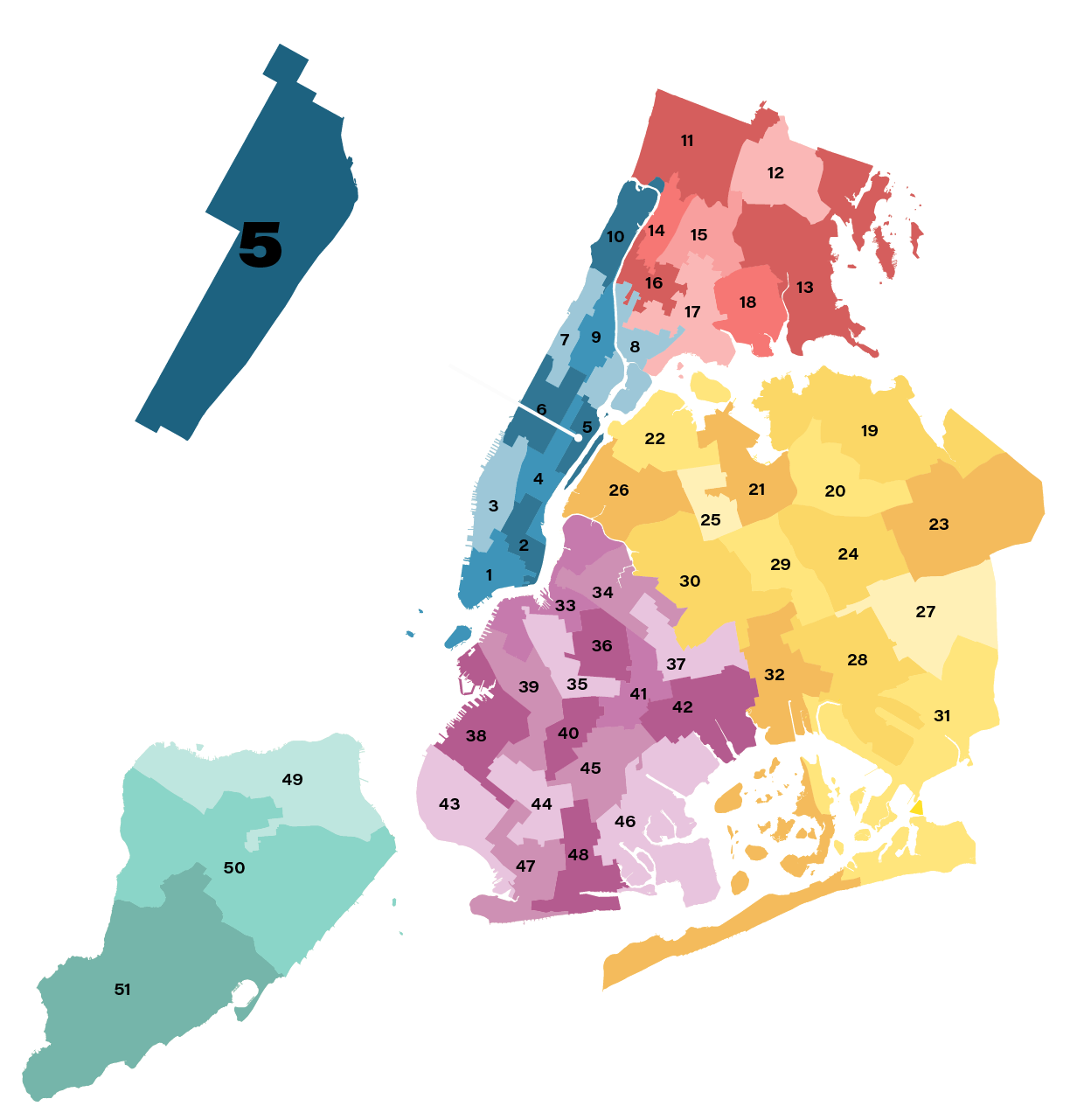 New York City District 5 Map