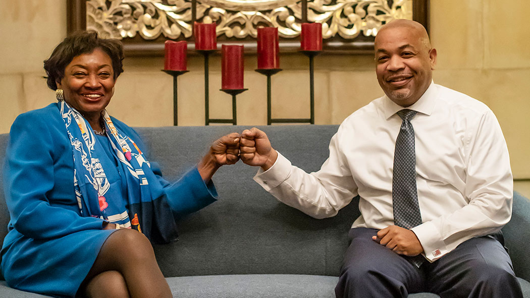 state Senate Majority Leader Andrea Stewart-Cousins and Assembly Speaker Carl Heastie.