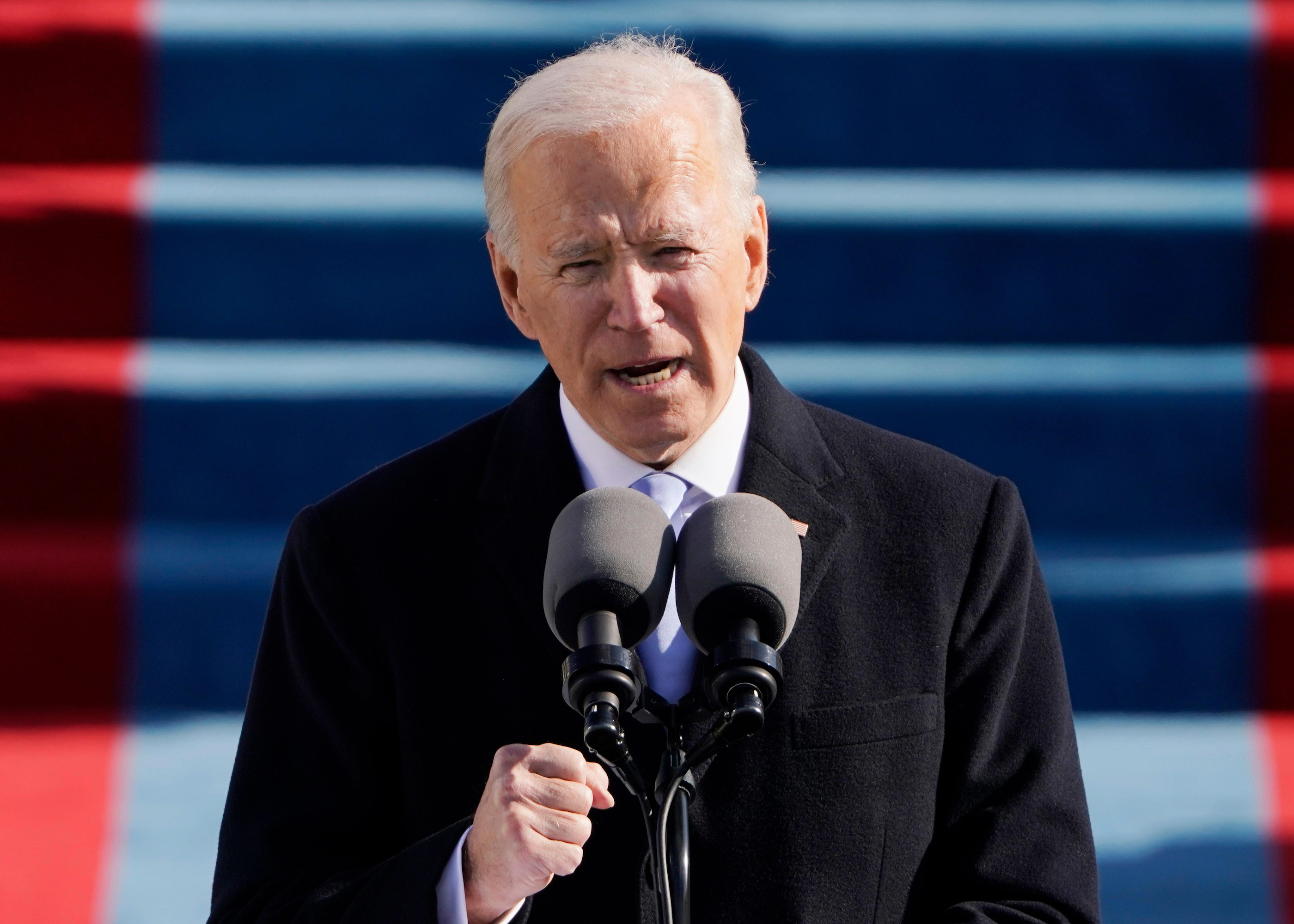 President Biden during his inauguration on Jan. 20.
