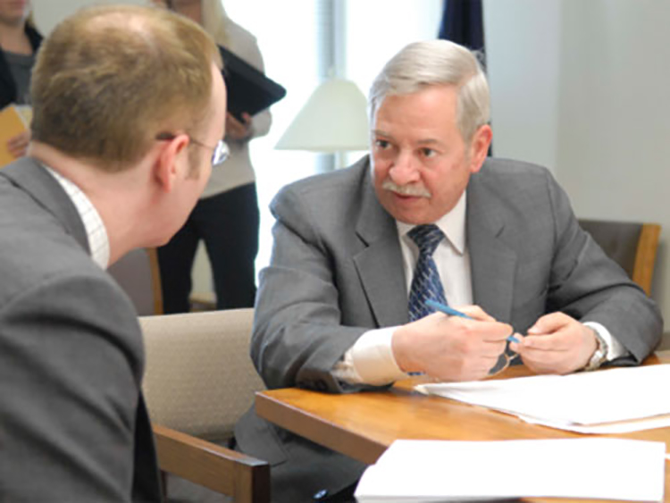 Assemblyman Peter Abbate Jr. following a committee meeting.