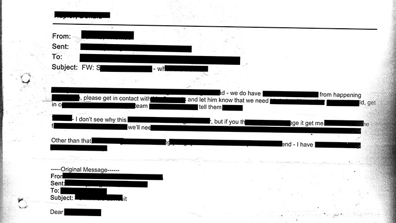 A redacted document.