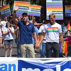 Rep. Sean Patrick Maloney marches in gay pride parade