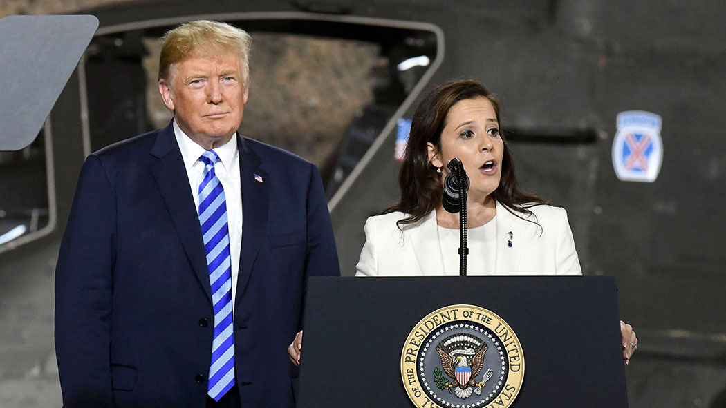 President Donald Trump and Rep. Elise Stefanik.