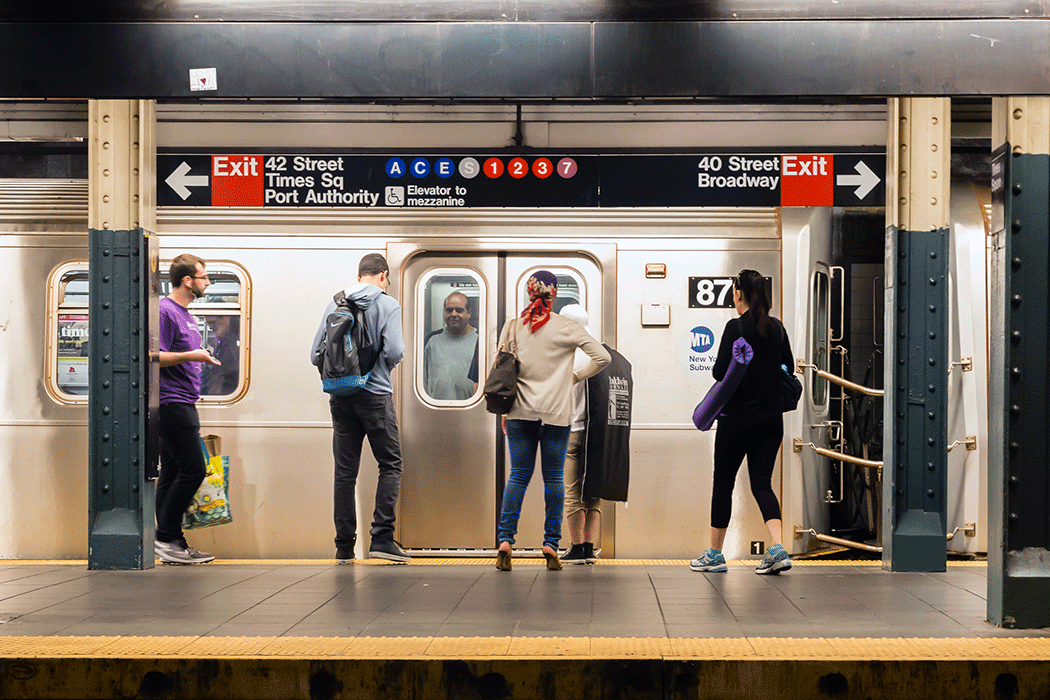 Subway commuters. 