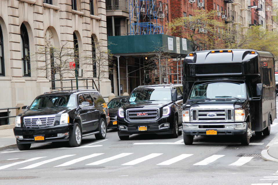 Ubers in New York City.