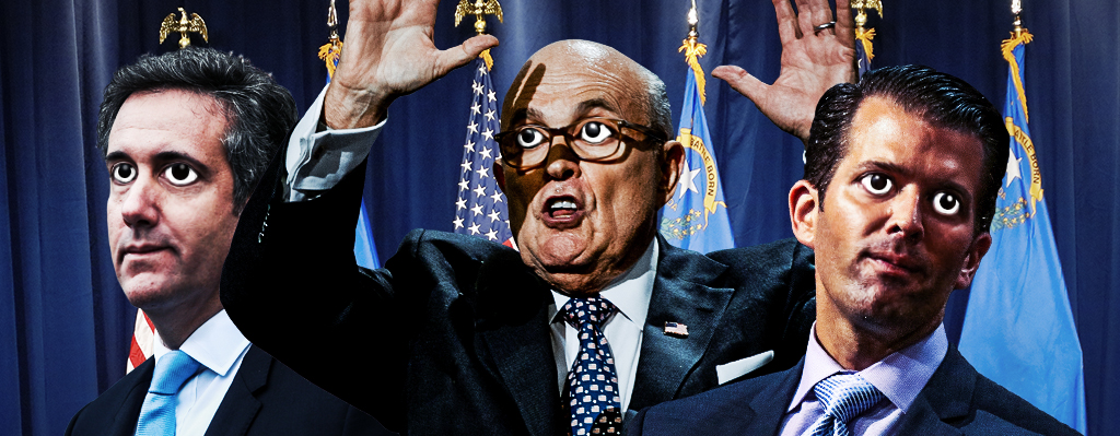 Michael Cohen, Rudy Giuliani and Donald Trump Jr. Michael Cohen, Rudy Giuliani and Donald Trump Jr.