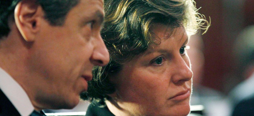 Stephanie Miner with Gov. Andrew Cuomo