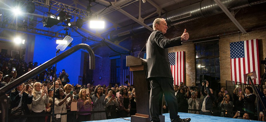 Michael Bloomberg in Texas in February.