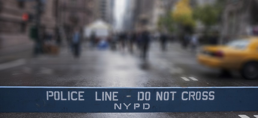 NYPD police line