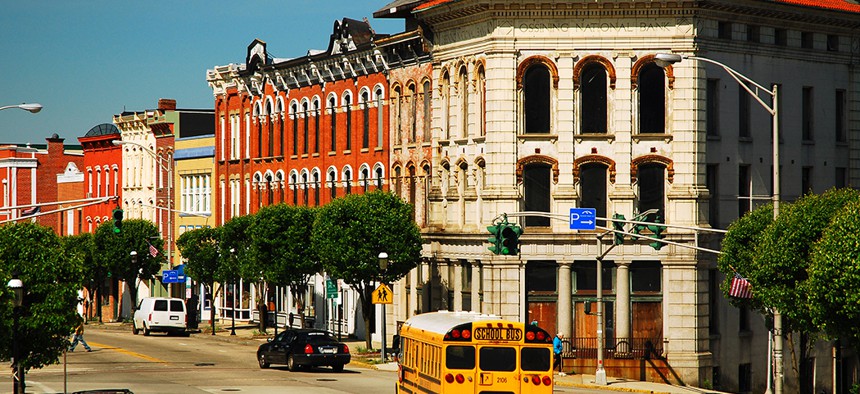 Downtown Ossining, New York.