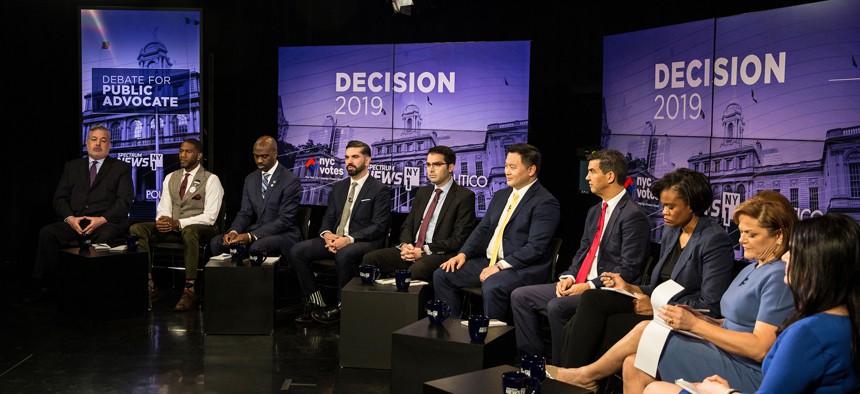 NYC public advocate debate pool photo