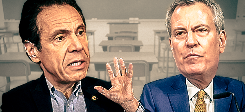 NY Governor Andrew Cuomo and NYC Mayor Bill de Blasio
