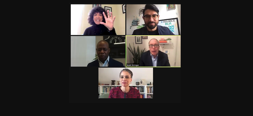 Mayoral candidates on zoom