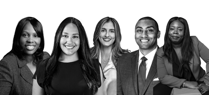 Left to right: Vanessa Gibson, Amanda Farías, Marjorie Velázquez, Jamaal Bailey and Althea Stevens.