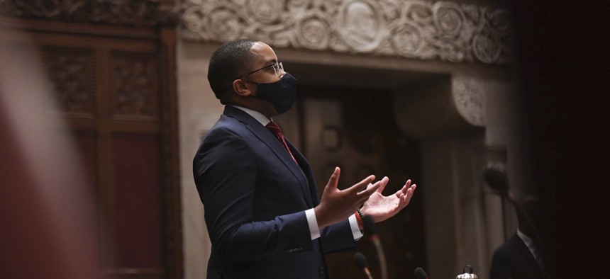 State Sen. Zellnor Myrie, chair of the Elections Committee.