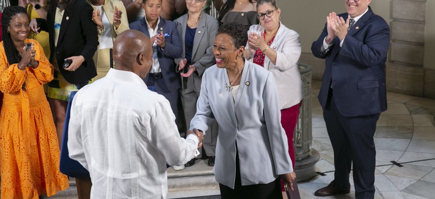 Adams and Adams shake hands on the FY2023 budget.