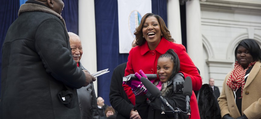 New York City Public Advocate Letitia James' swearing in