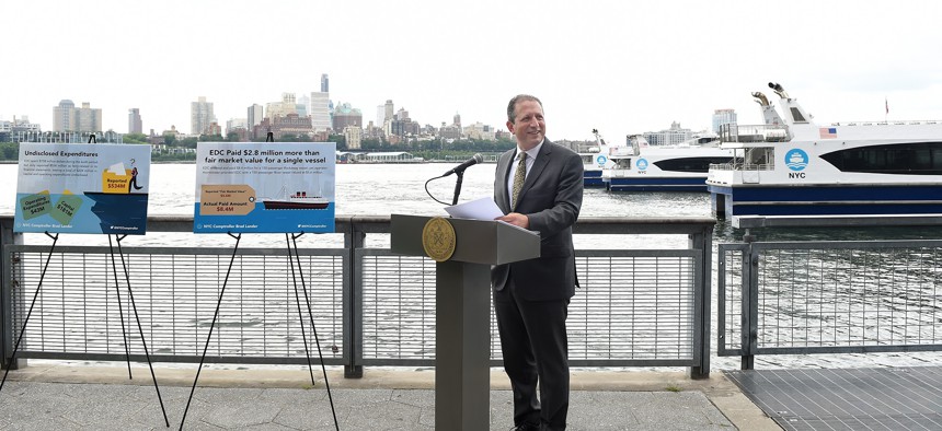Comptroller Brad Lander releasing a report showing that NYC EDC underreported nearly a quarter of a billion dollars in NYC Ferry expenditures.