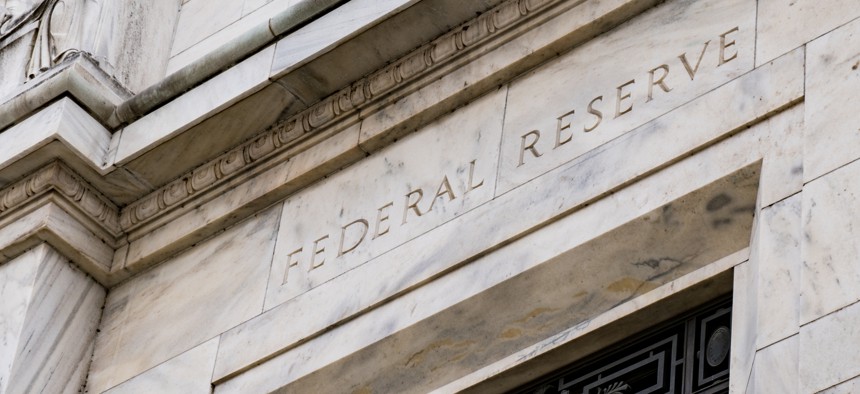 Front of the Federal Reserve.