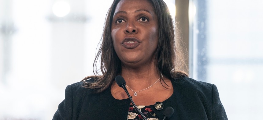 New York Attorney General Letitia James.