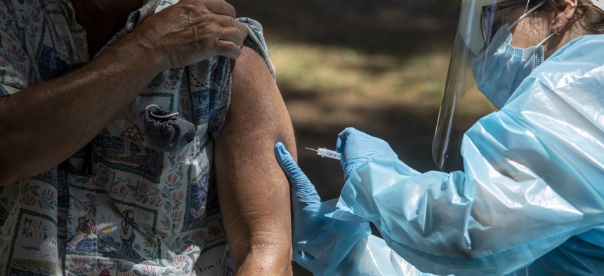 Matt Fraser spoke about what went wrong leading to the city’s monkeypox vaccine website failures during an oversight hearing held by City Council Technology Committee Chair Jennifer Gutiérrez.