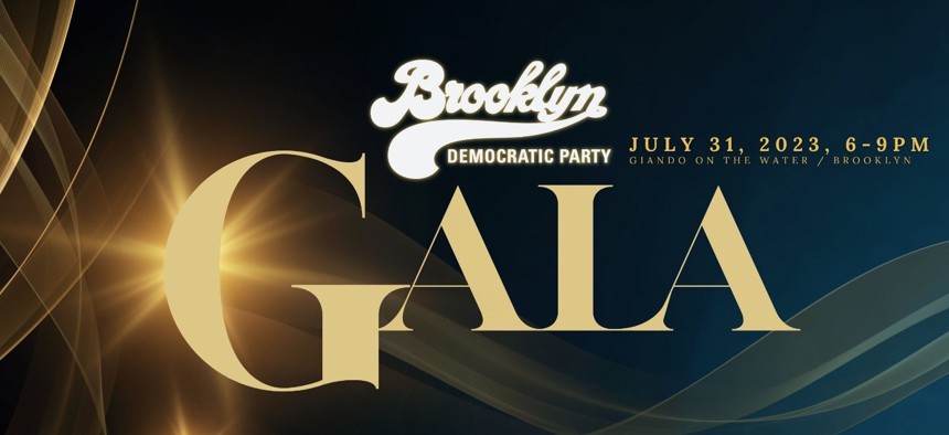 A logo being used to promote the 2023 Brooklyn Demodratic Party Gala on July 31, 2023.
