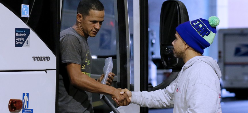 Counties across the state have pushed back on receiving asylum-seekers who’ve been bussed to New York City.