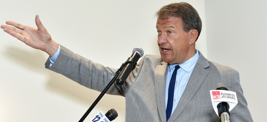 Westchester County Executive George Latimer speaks at the opening of a hybrid work location on July 25, 2022.