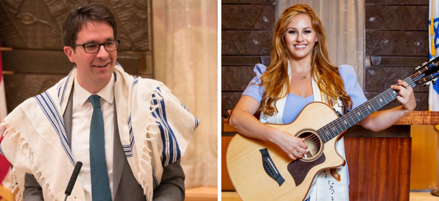 Rabbi Joshua Stanton and Cantor Olivia Brodsky of East End Temple.