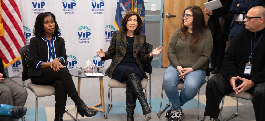 Gov. Kathy Hochul announced funding for 13 new behavioral health clinics Wednesday in the Bronx.