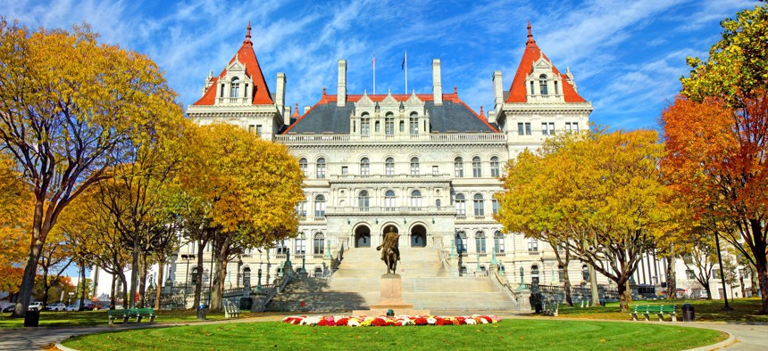 The New York State Capitol building in Albany