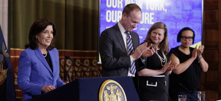 Gov. Kathy Hochul announced that a final budget deal is getting closer.