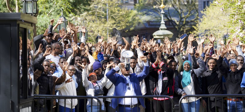The rally was aimed at “uplifting the experience of Black migrants.”