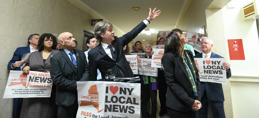State Sen. Brad Hoylman-Sigal talks about a $90 million tax break to support the hiring of local journalists.