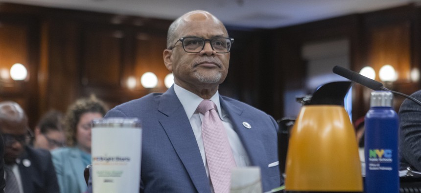 Schools Chancellor David Banks testified Wednesday.